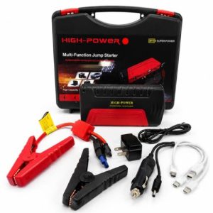 Partidor de Batería Multifuncional para Auto con Linterna LED y Power Bank